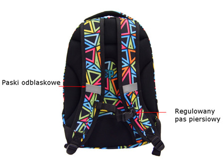 Plecak szkolny Coolpack College Rainbow stripes 77675CP nr 658