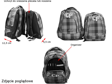 Plecak szkolny Coolpack Combo Classic grey 60011CP nr 488