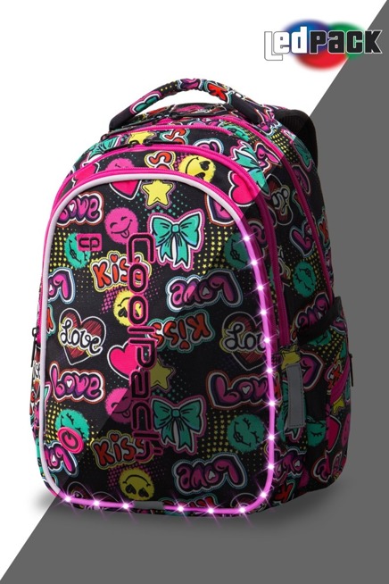 Plecak szkolny Coolpack Joy M LED Emoticons 94665CP A20205