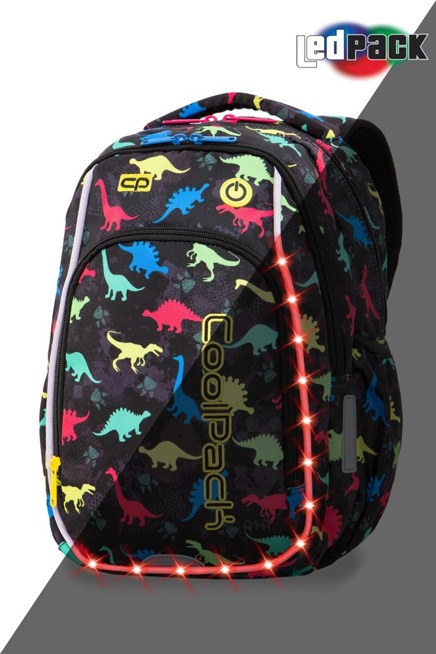 Plecak szkolny Coolpack Strike S LED Dinosaurs 94580CP A18204