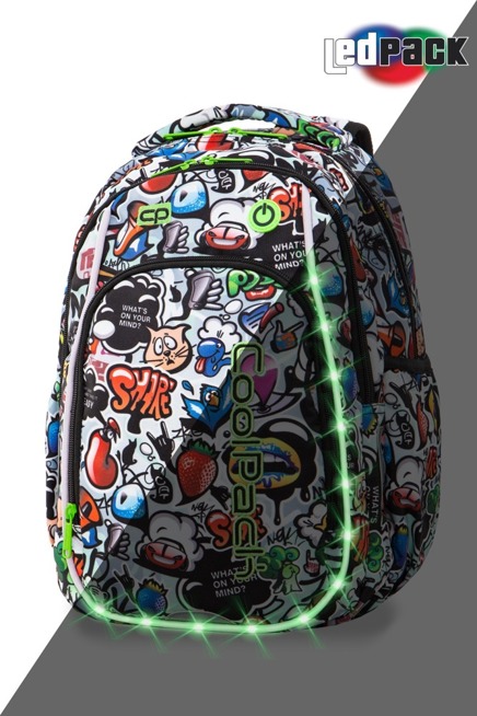 Plecak szkolny Coolpack Strike S LED Graffiti 94405CP A18201
