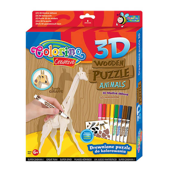 Puzzle drewniane 3D Colorino Kids Żyrafa 32490PTR_Z