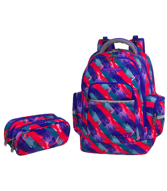 Zestaw szkolny Coolpack 2018 Vibrant Lines - plecak Brick i piórnik Clever