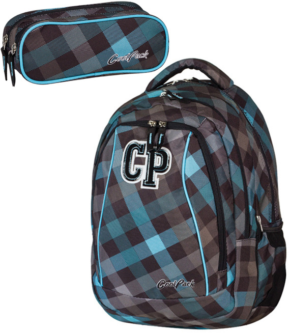 Zestaw szkolny Coolpack Classic grey - plecak Combo i piórnik Clever