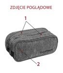 Piórnik szkolny dwukomorowy Coolpack Clever Chevron Stripes 82393CP nr A528