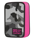 Piórnik szkolny podwójny z wyposażeniem Coolpack Jumper 2 Camo Pink Neon 87049CP nr A363